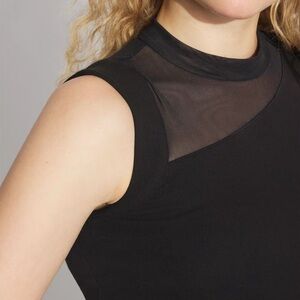 NWT WHBM FORME™ All Ways Stretch Mesh Inset Top